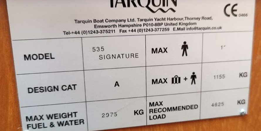 Tarquin trader 535 signature