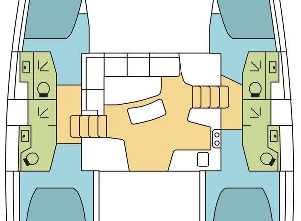 Lagoon 42 - 4 + 2 cab.