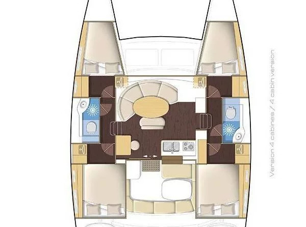 Lagoon 380 - 4 + 2 cab.