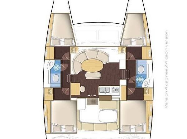 Lagoon 380 - 4 + 2 cab.