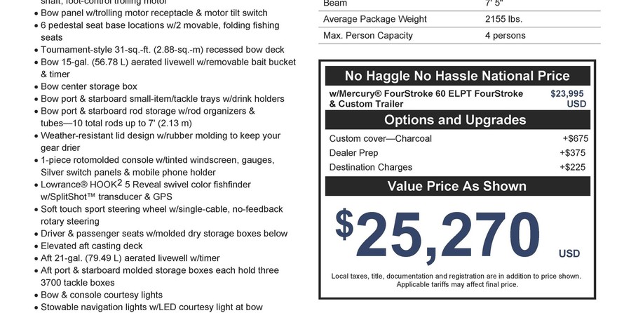 Tracker Pro Team 175 TF