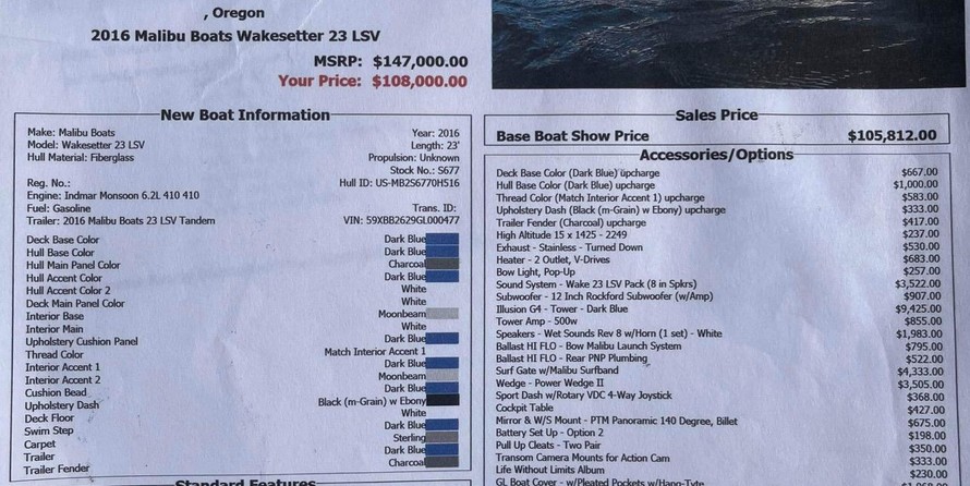 Malibu Wakesetter 23 LSV