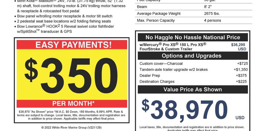 Tracker Pro Team 195 TXW Tournament Edition