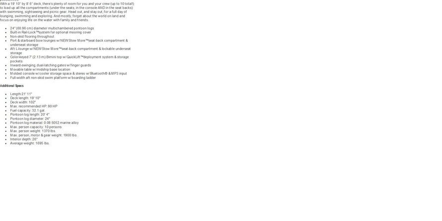 Sun Tracker Party Barge 20 DLX