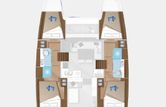 Lagoon 40 - 4 + 1 cab.
