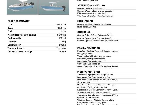 Cobia 217 center console