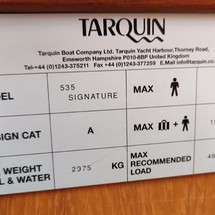 Tarquin trader 535 signature